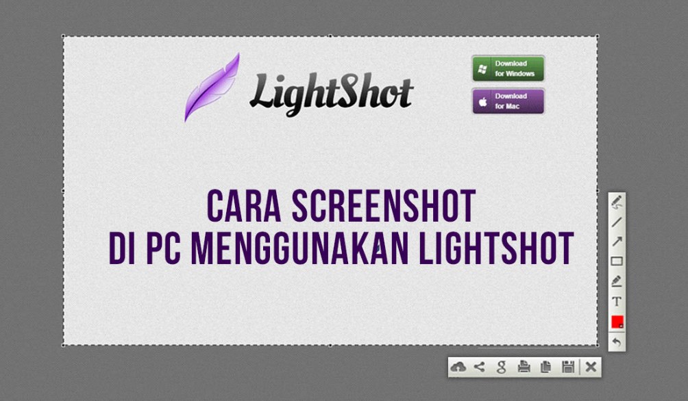 cara screenshot menggunakan lightsot