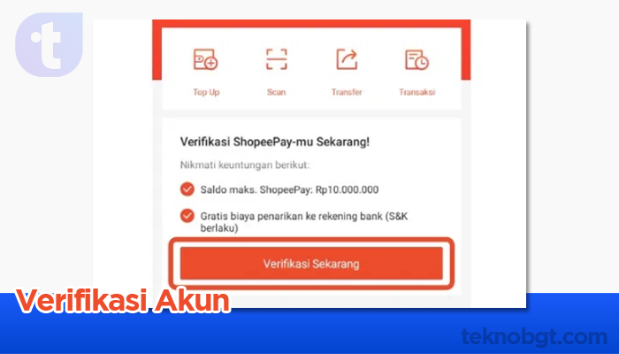 verifikasi akun shopee