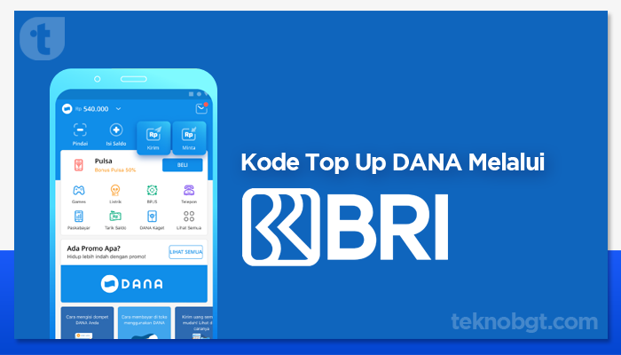 Kode Top Up Dana via BRI