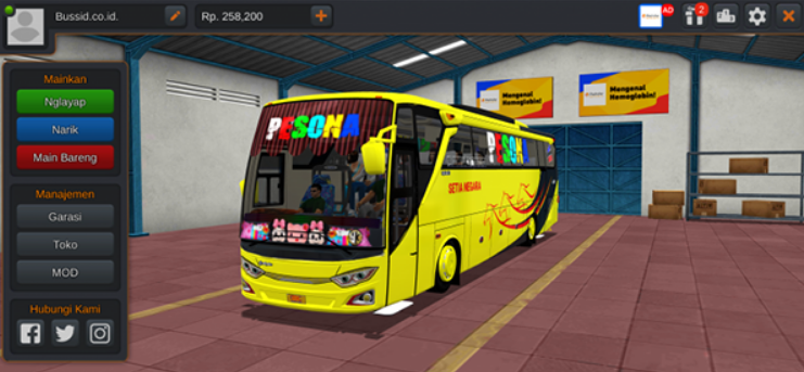 Pilihan mobil bus di bussid