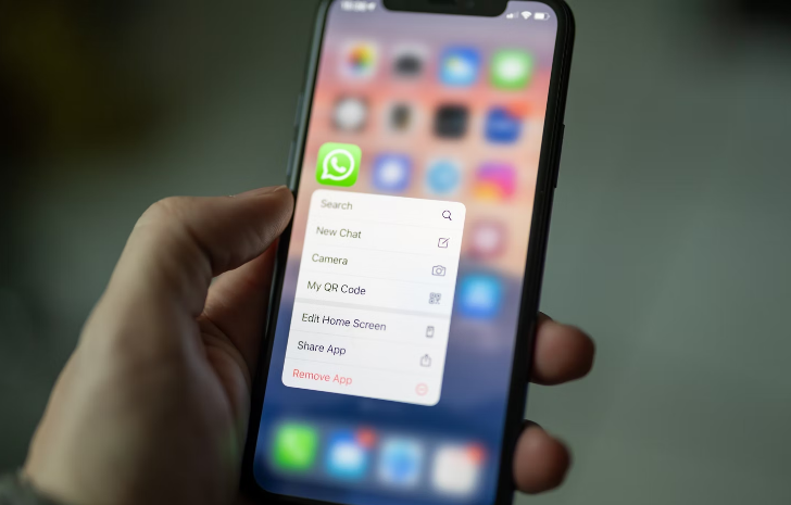WhatsApp on phone