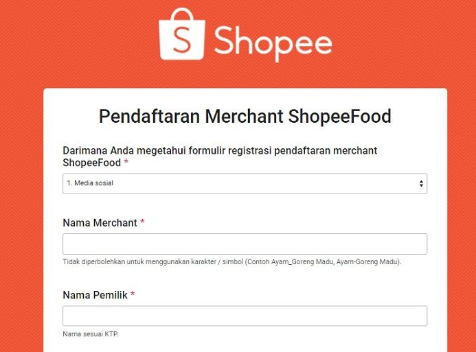 Berikut Cara Daftar Merchant Shopee Food