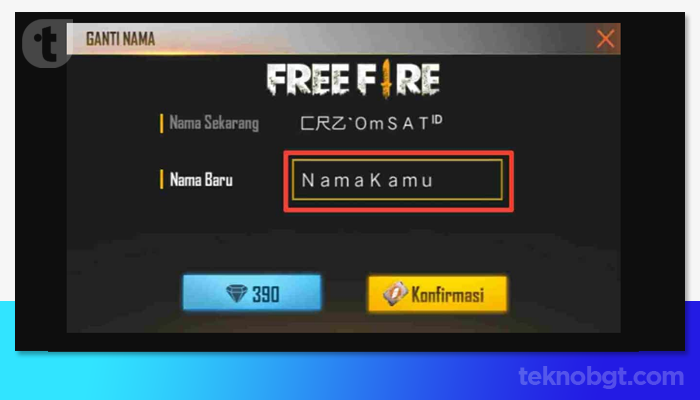Cara Membuat Nickname Nama Kosong FF